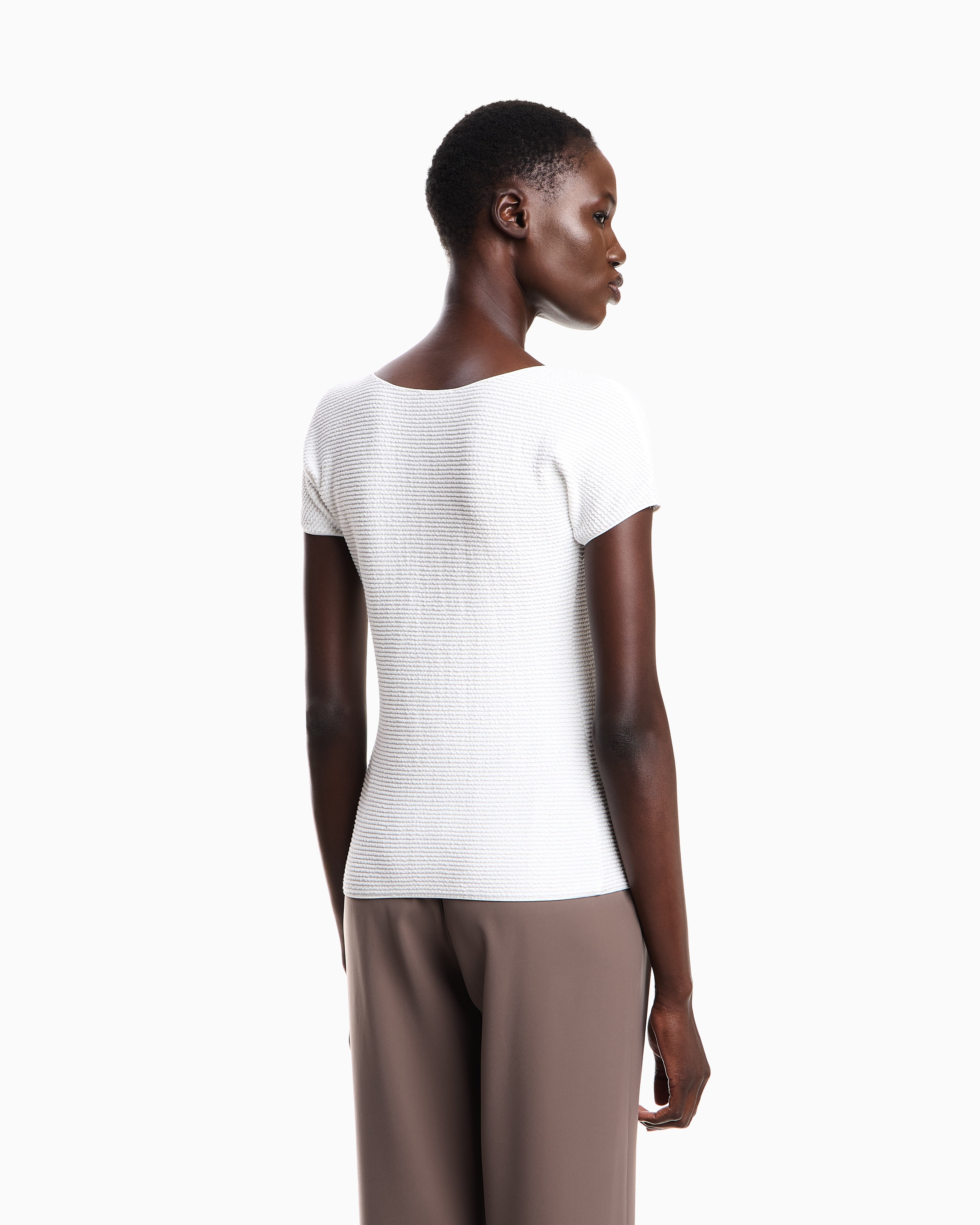Emporio Armani T-shirt in textured-effect jersey