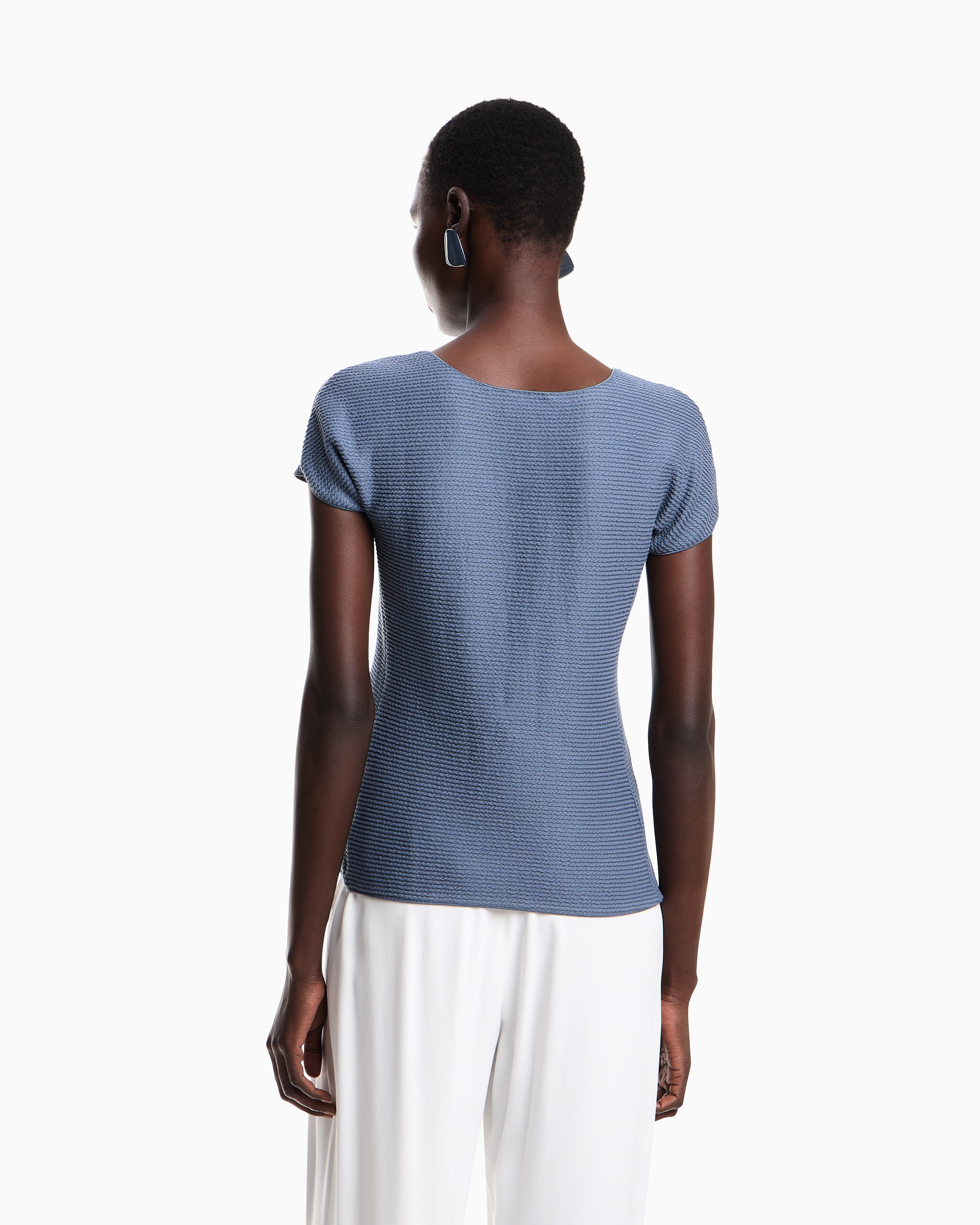 Emporio Armani T-shirt in textured-effect jersey