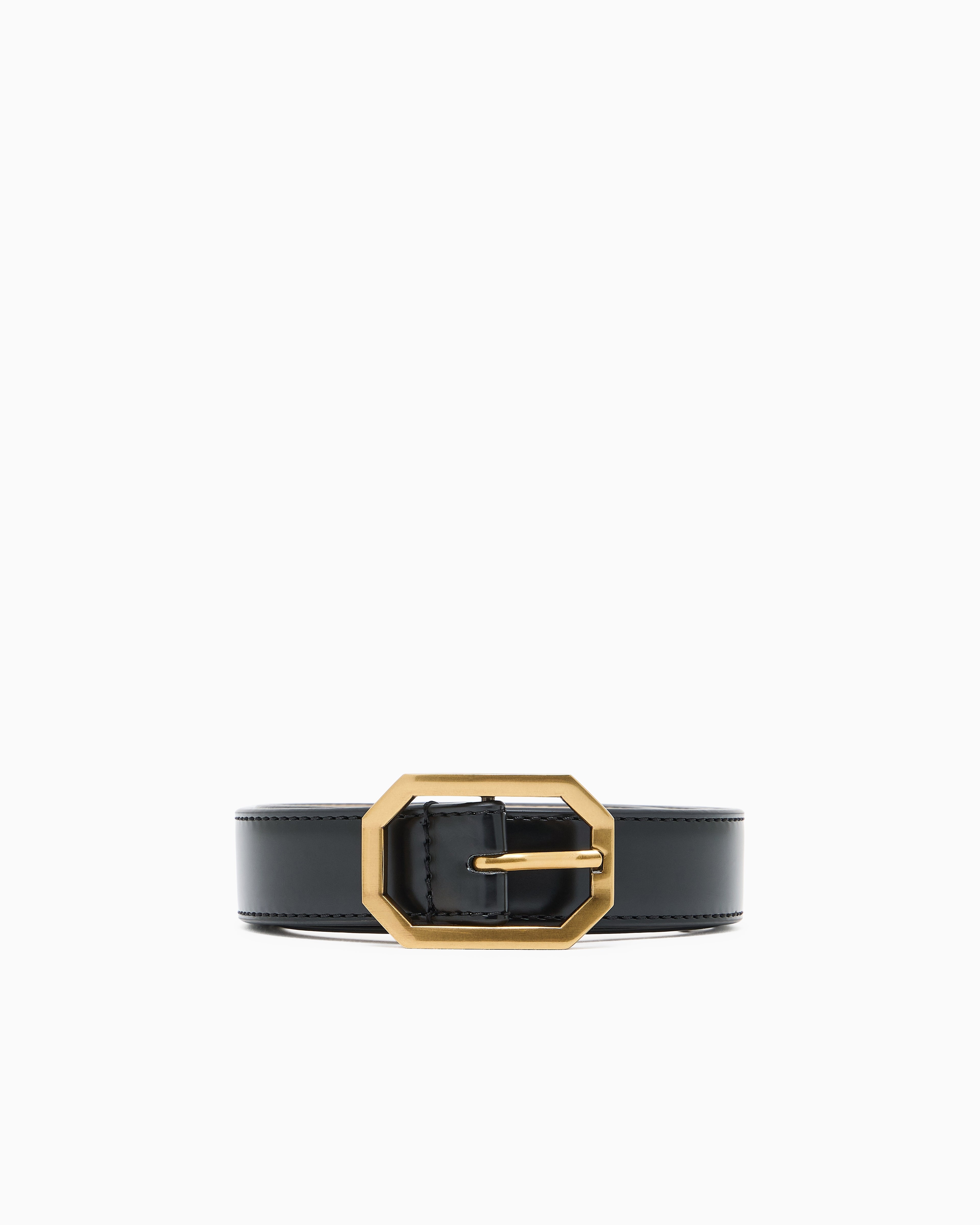 Emporio Armani Belt with gold buckle