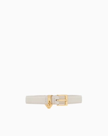 Emporio Armani Deer-print belt with eagle logo charm
