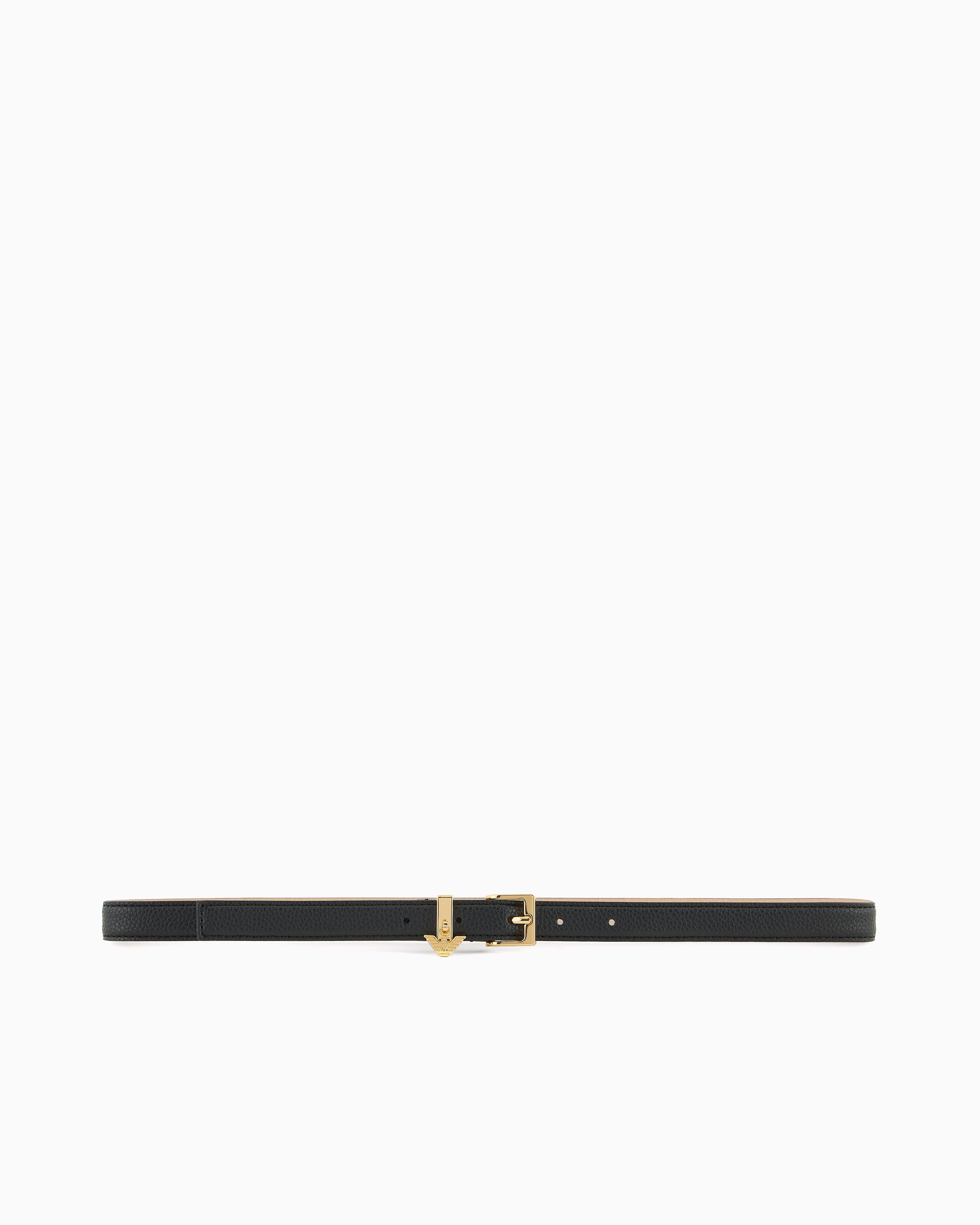 Emporio Armani Deer-print belt with eagle logo charm
