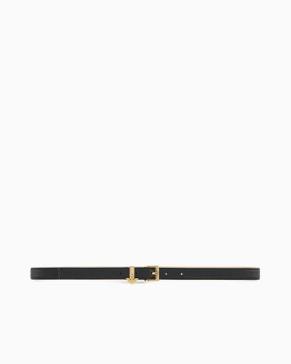 Emporio Armani Deer-print belt with eagle logo charm