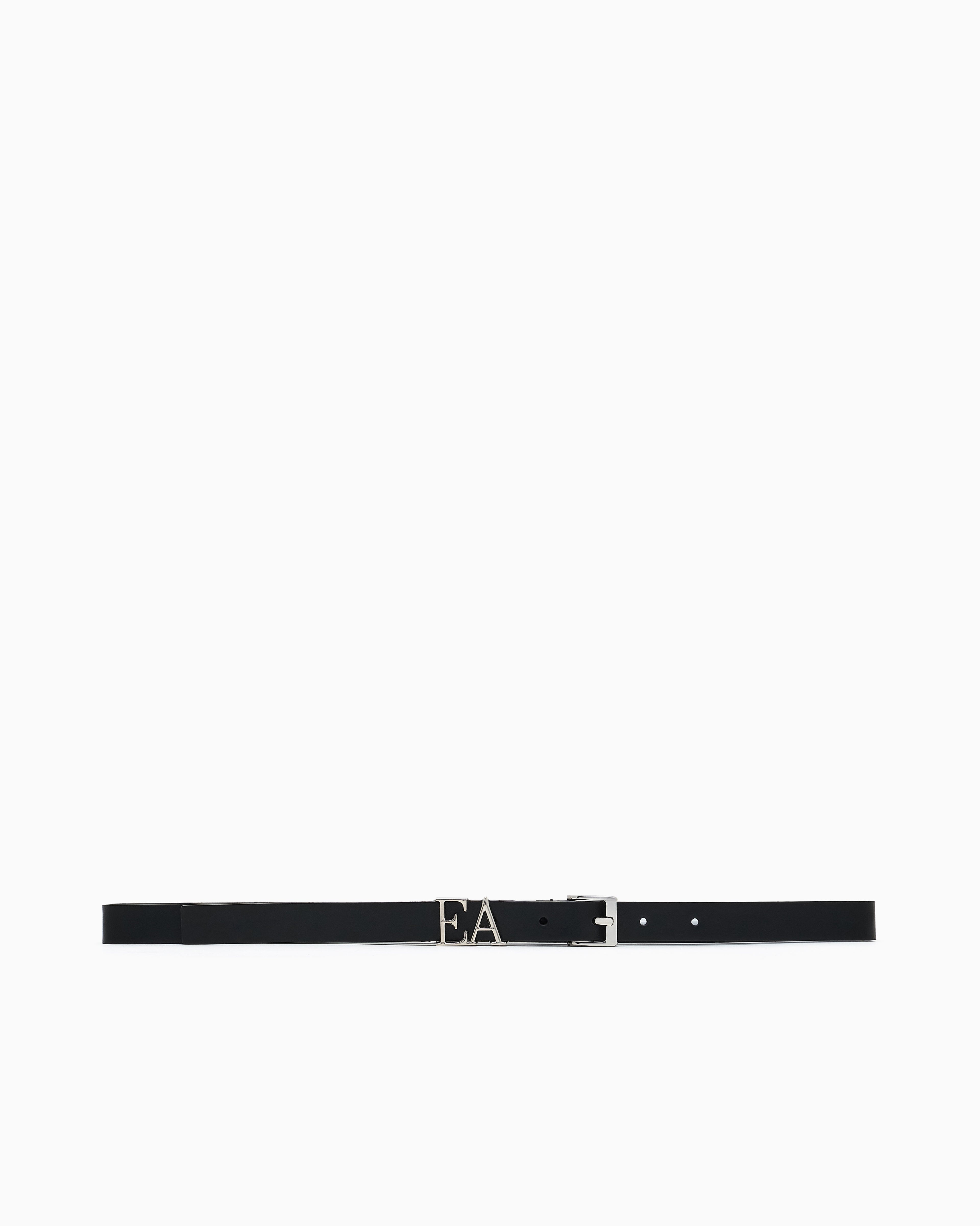 Emporio Armani Smooth leather belt with moulded EA buckle