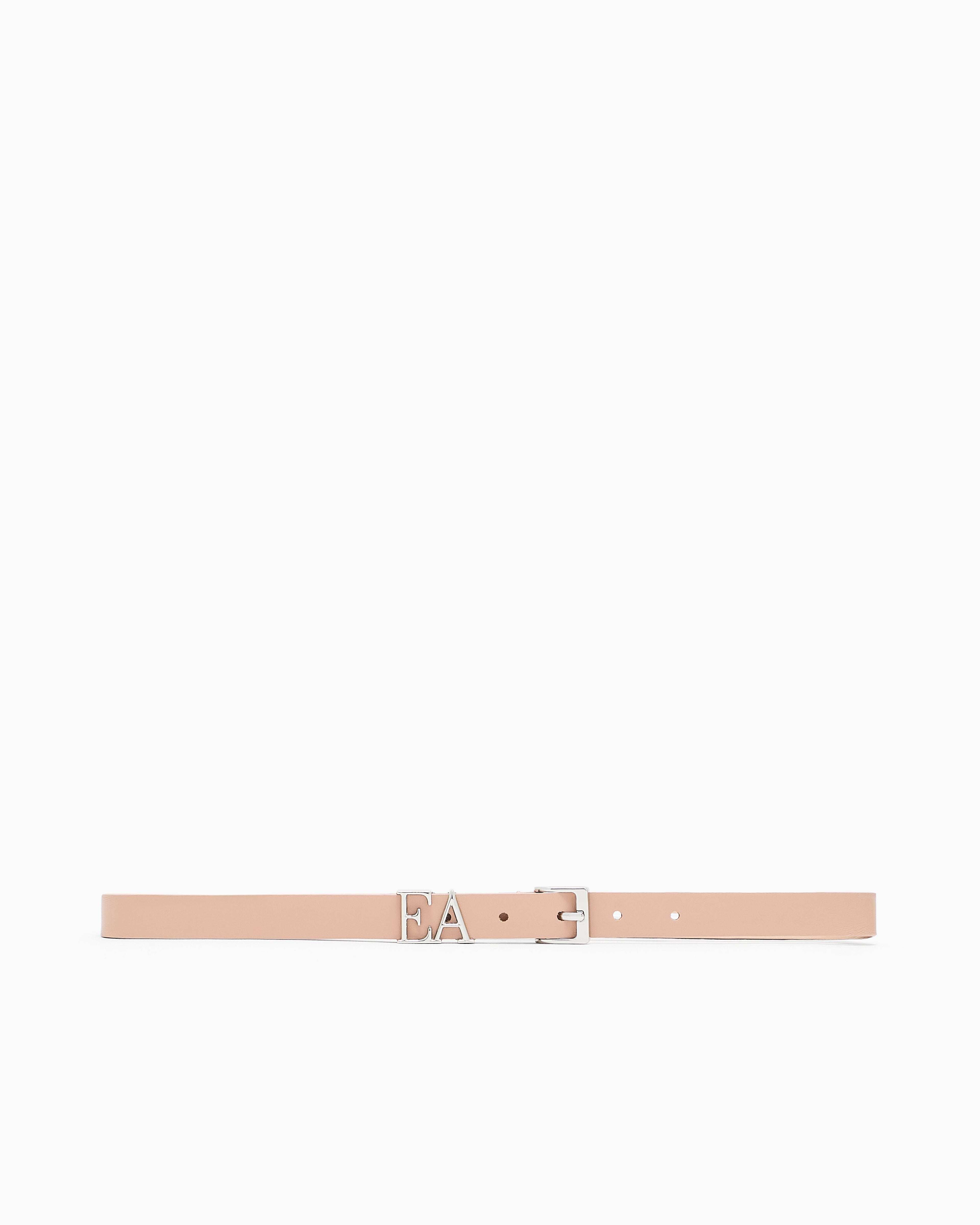 Emporio Armani Leather belt with moulded EA buckle