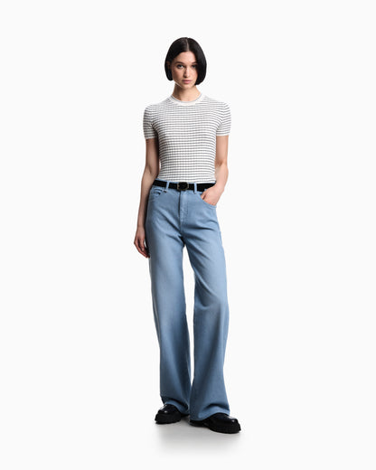 Emporio Armani J7E Mid-rise straight-leg jeans in yarn-dyed cotton drill
