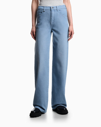 Emporio Armani J7E Mid-rise straight-leg jeans in yarn-dyed cotton drill