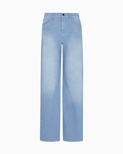 Emporio Armani J7E Mid-rise straight-leg jeans in yarn-dyed cotton drill