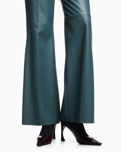 Emporio Armani Glove-quality lambskin nappa leather palazzo trousers