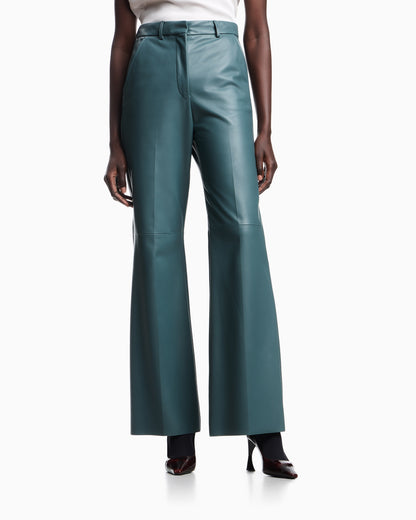 Emporio Armani Glove-quality lambskin nappa leather palazzo trousers