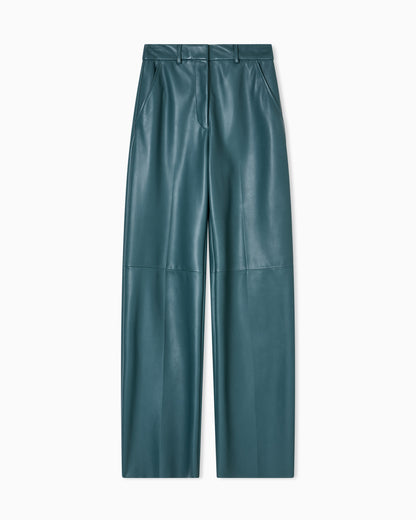 Emporio Armani Glove-quality lambskin nappa leather palazzo trousers