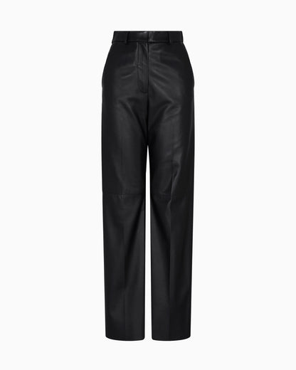 Emporio Armani Glove-quality lambskin nappa leather palazzo trousers