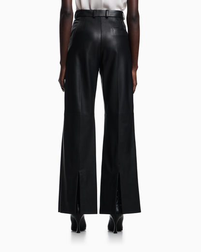 Emporio Armani Glove-quality lambskin nappa leather palazzo trousers
