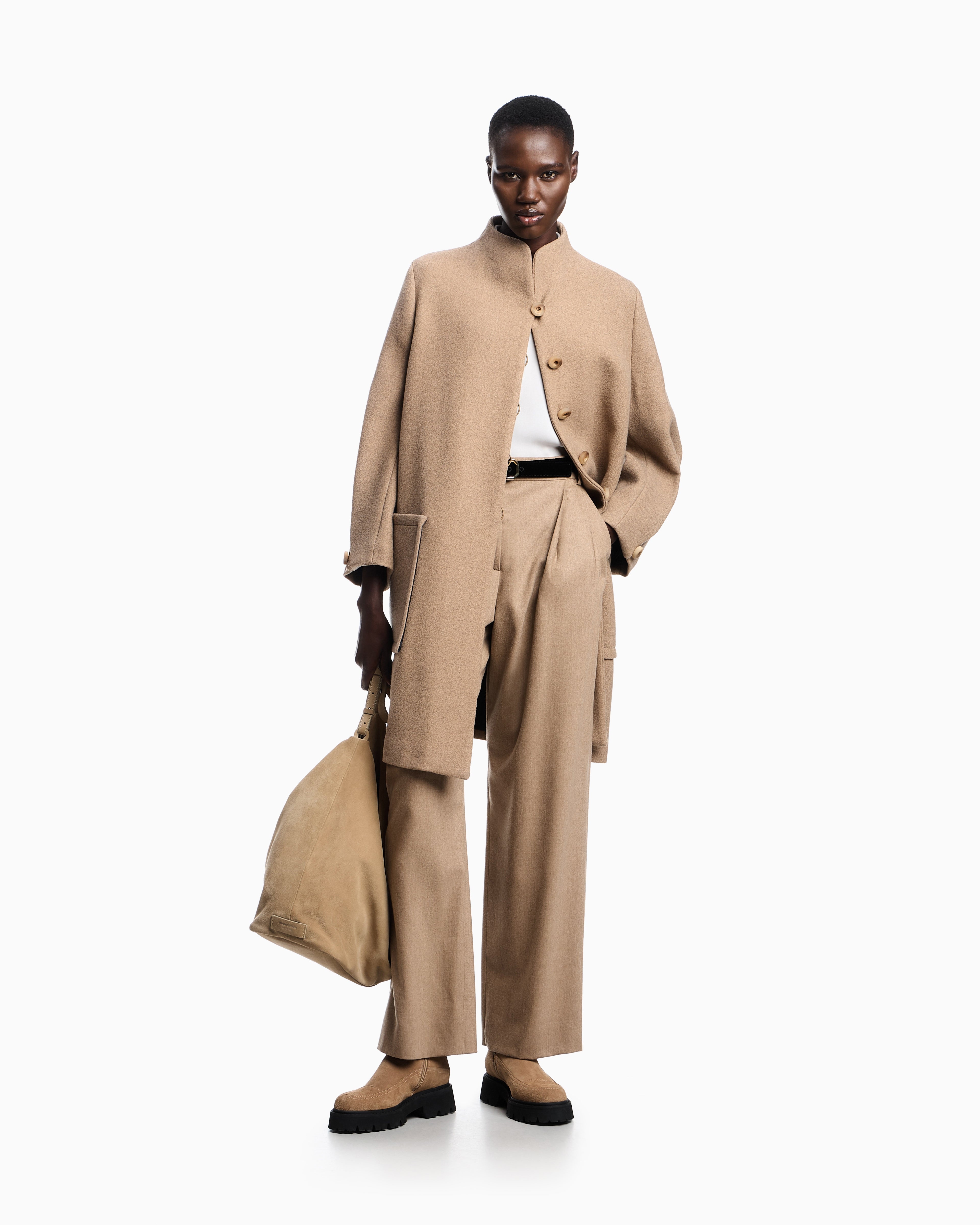 Emporio Armani Icon wool flannel trousers with pleats