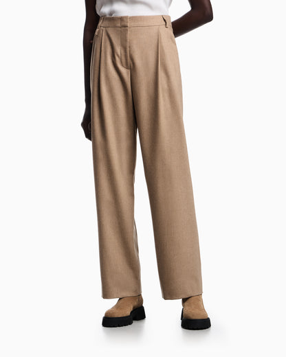 Emporio Armani Icon wool flannel trousers with pleats