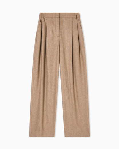 Emporio Armani Icon wool flannel trousers with pleats