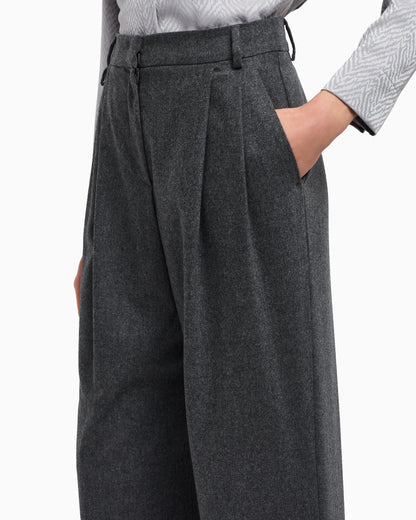 Emporio Armani Icon wool flannel trousers with pleats