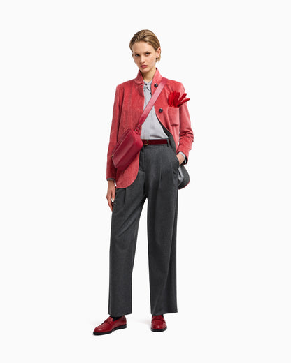 Emporio Armani Icon wool flannel trousers with pleats