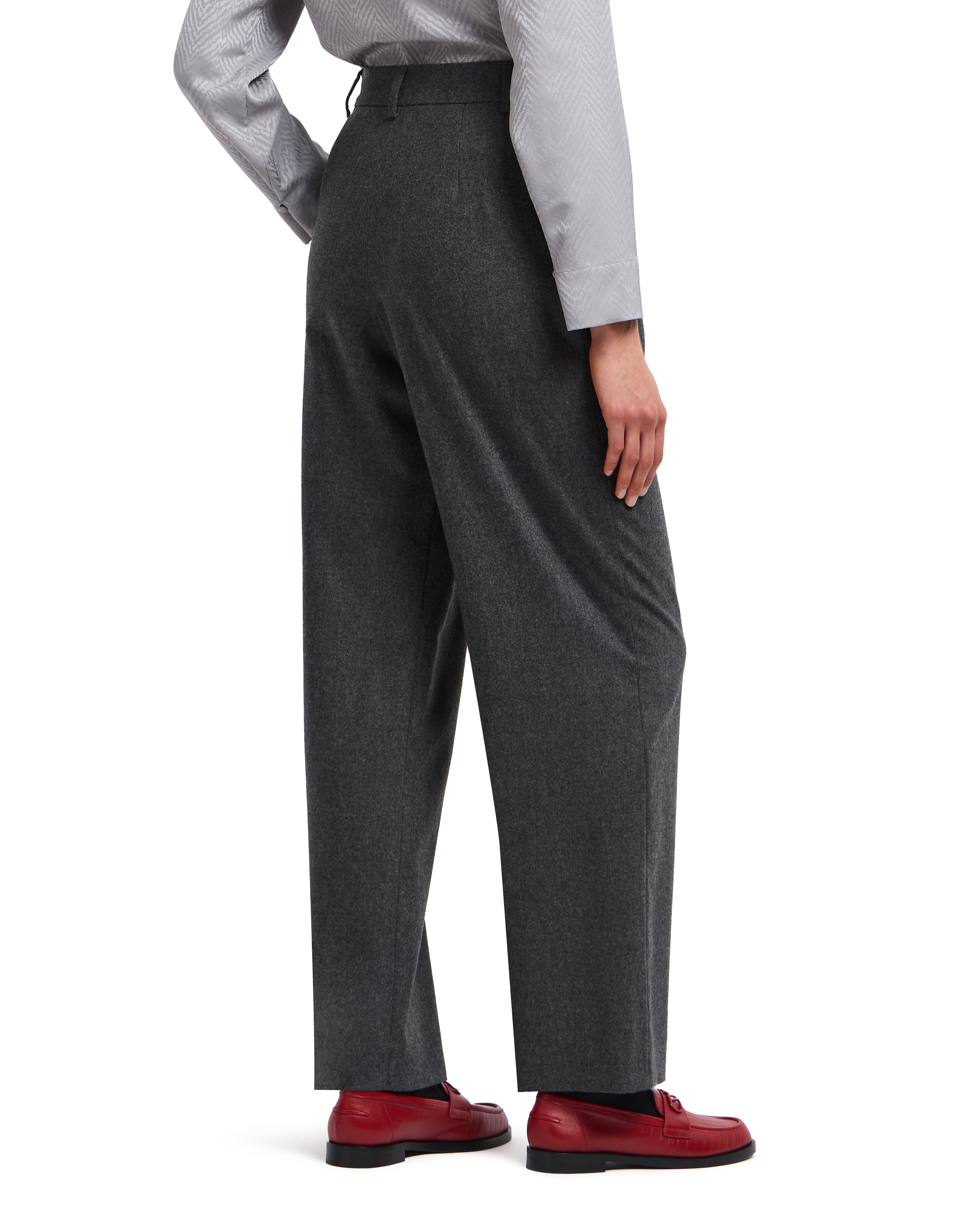 Emporio Armani Icon wool flannel trousers with pleats