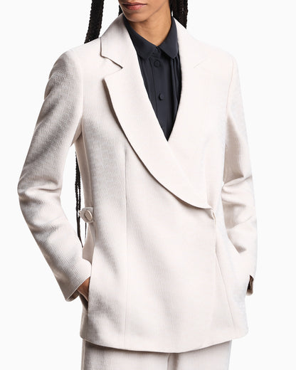 Emporio Armani Icon blazer in flowing, armure fabric
