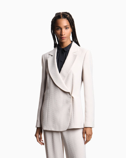 Emporio Armani Icon blazer in flowing, armure fabric