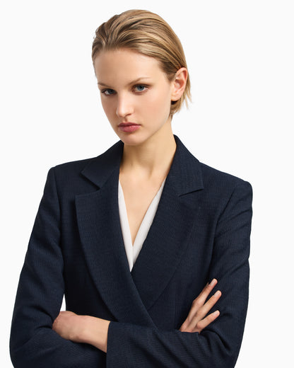 Emporio Armani Icon blazer in flowing, armure fabric