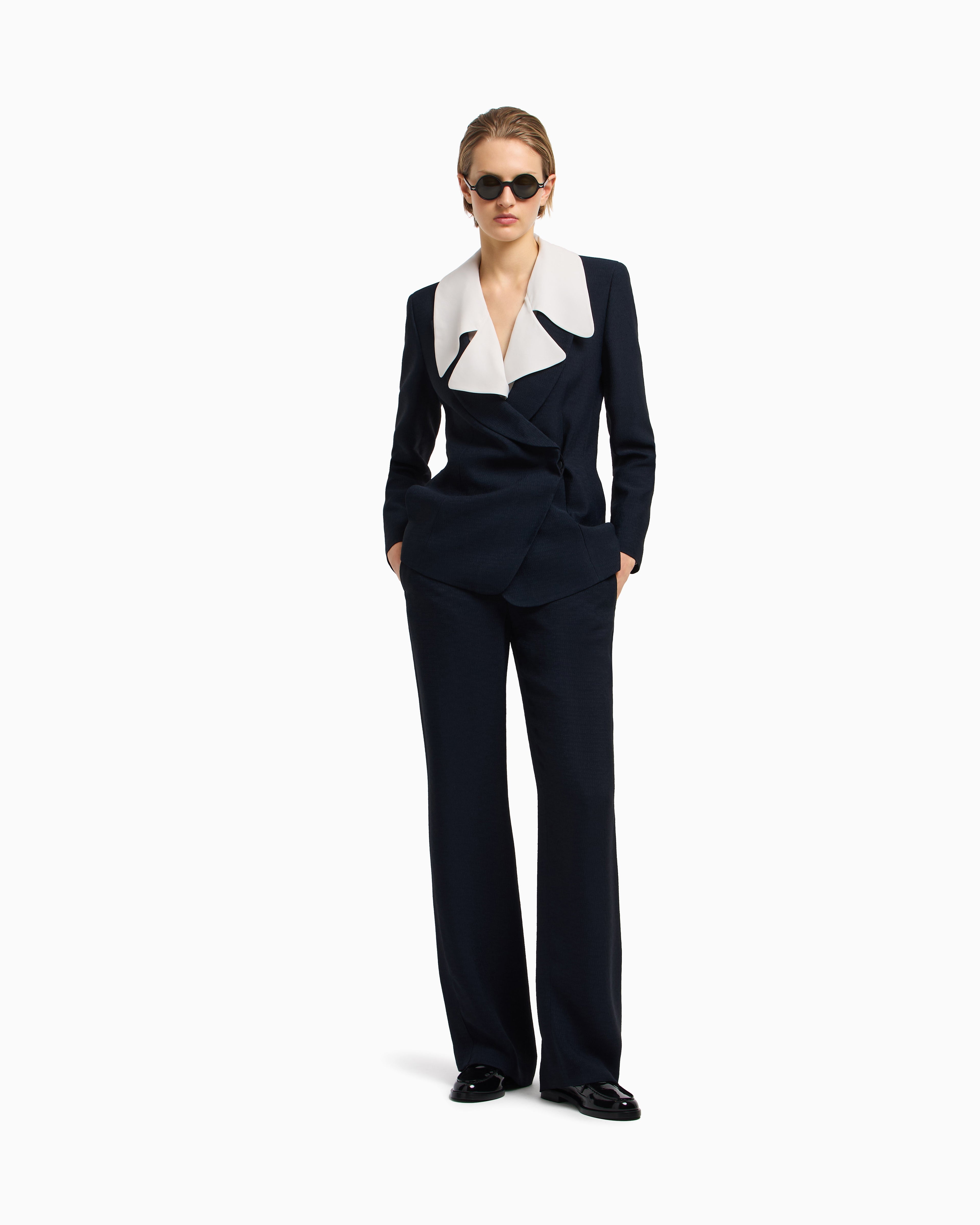 Emporio Armani Icon blazer in flowing, armure fabric