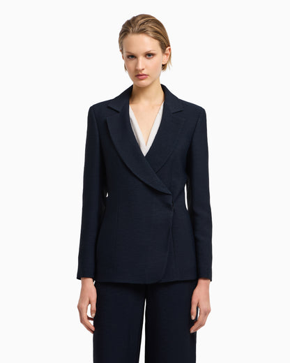 Emporio Armani Icon blazer in flowing, armure fabric