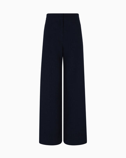 Emporio Armani Icon chevron-motif jacquard wide-leg trousers
