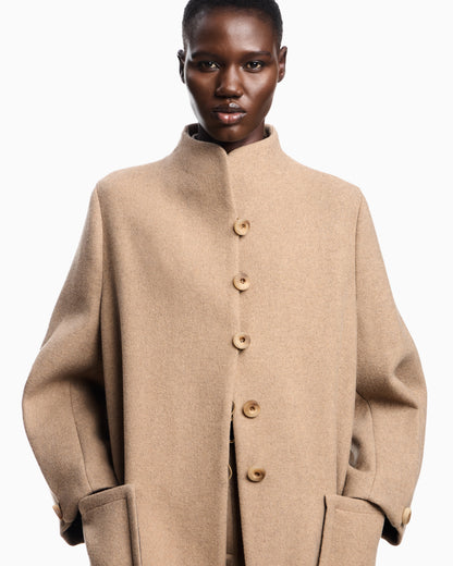 Emporio Armani Icon wool-blend single-breasted coat