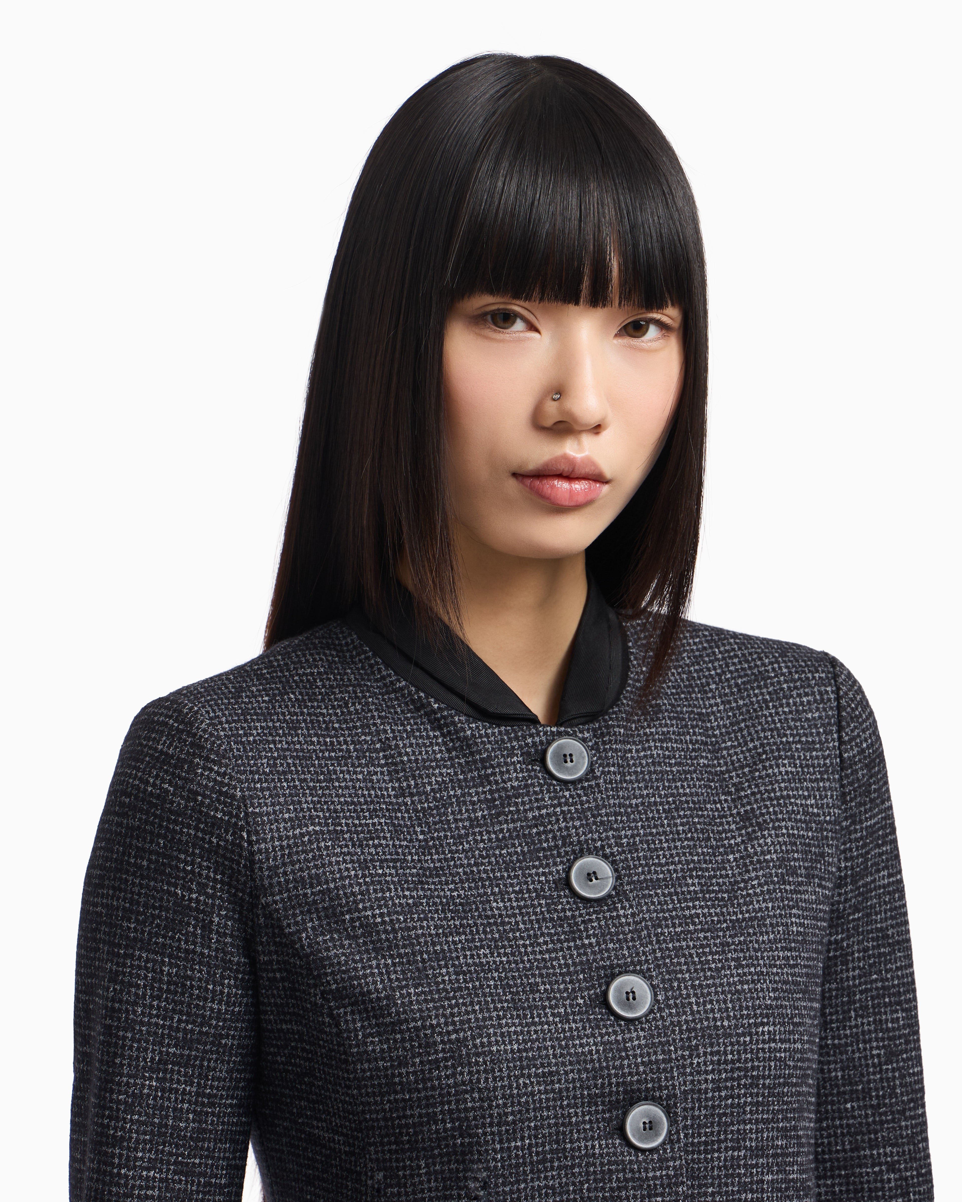 Emporio Armani Icon houndstooth cloth single-breasted jacket