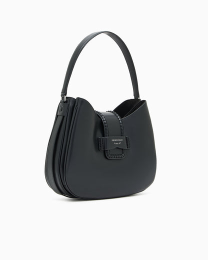 Emporio Armani Leather medium hobo shoulder bag with buckle