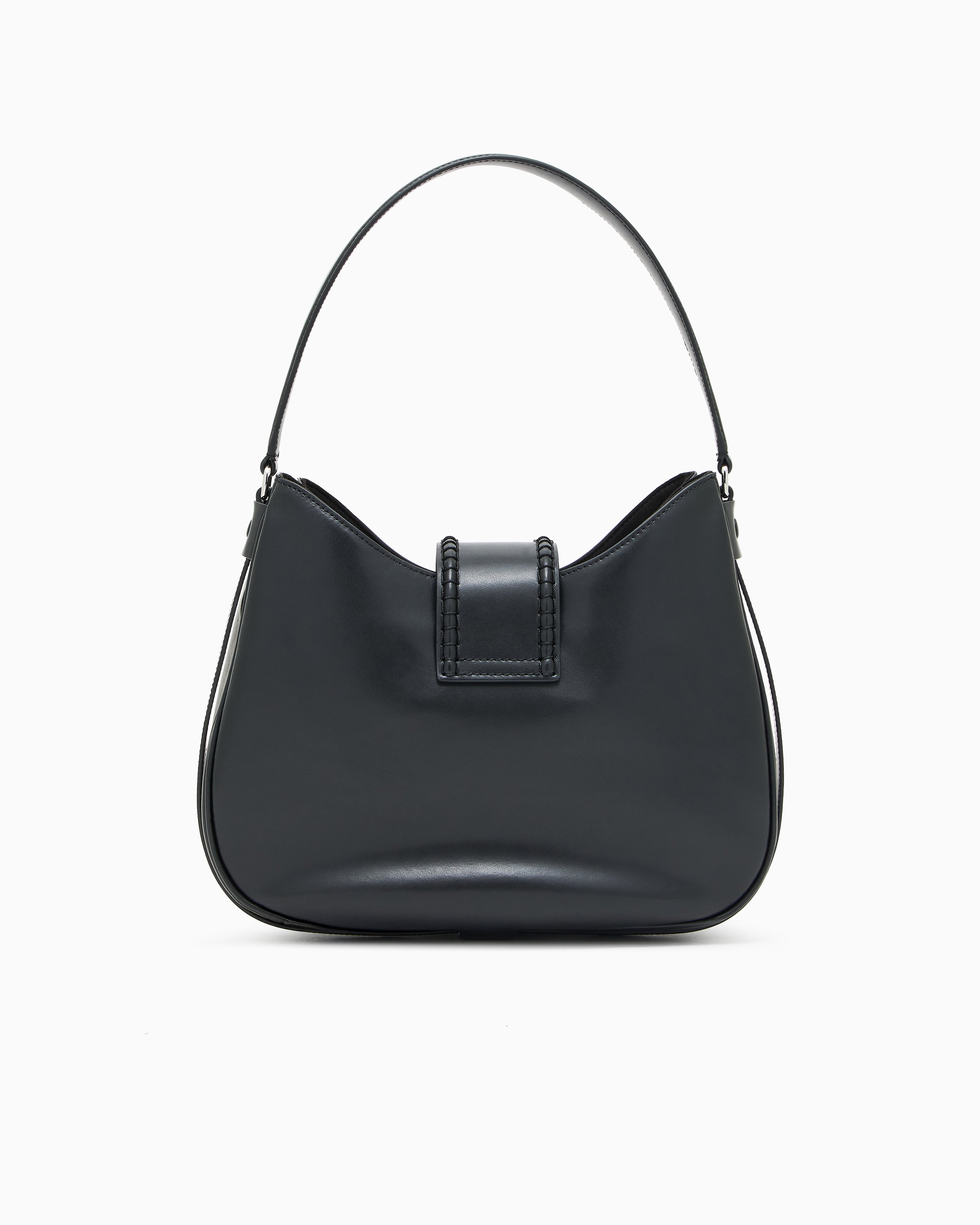 Emporio Armani Leather medium hobo shoulder bag with buckle