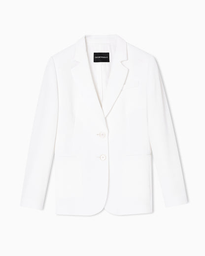 Emporio Armani ASV single-breasted blazer in waffle weave technical fabric