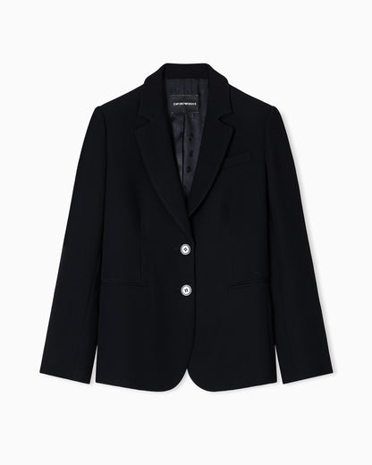 Emporio Armani ASV single-breasted blazer in waffle weave technical fabric