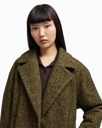 Emporio Armani New York capsule collection bouclé wool-blend coat