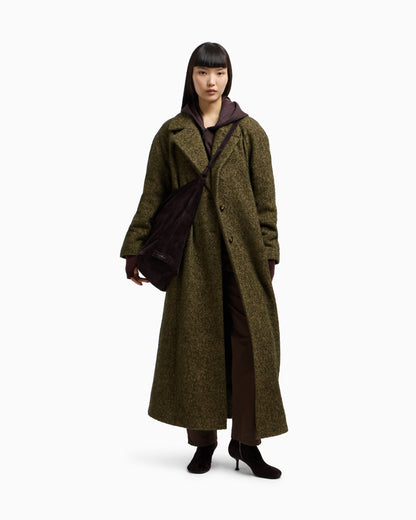 Emporio Armani New York capsule collection bouclé wool-blend coat