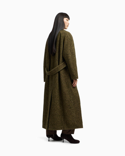 Emporio Armani New York capsule collection bouclé wool-blend coat