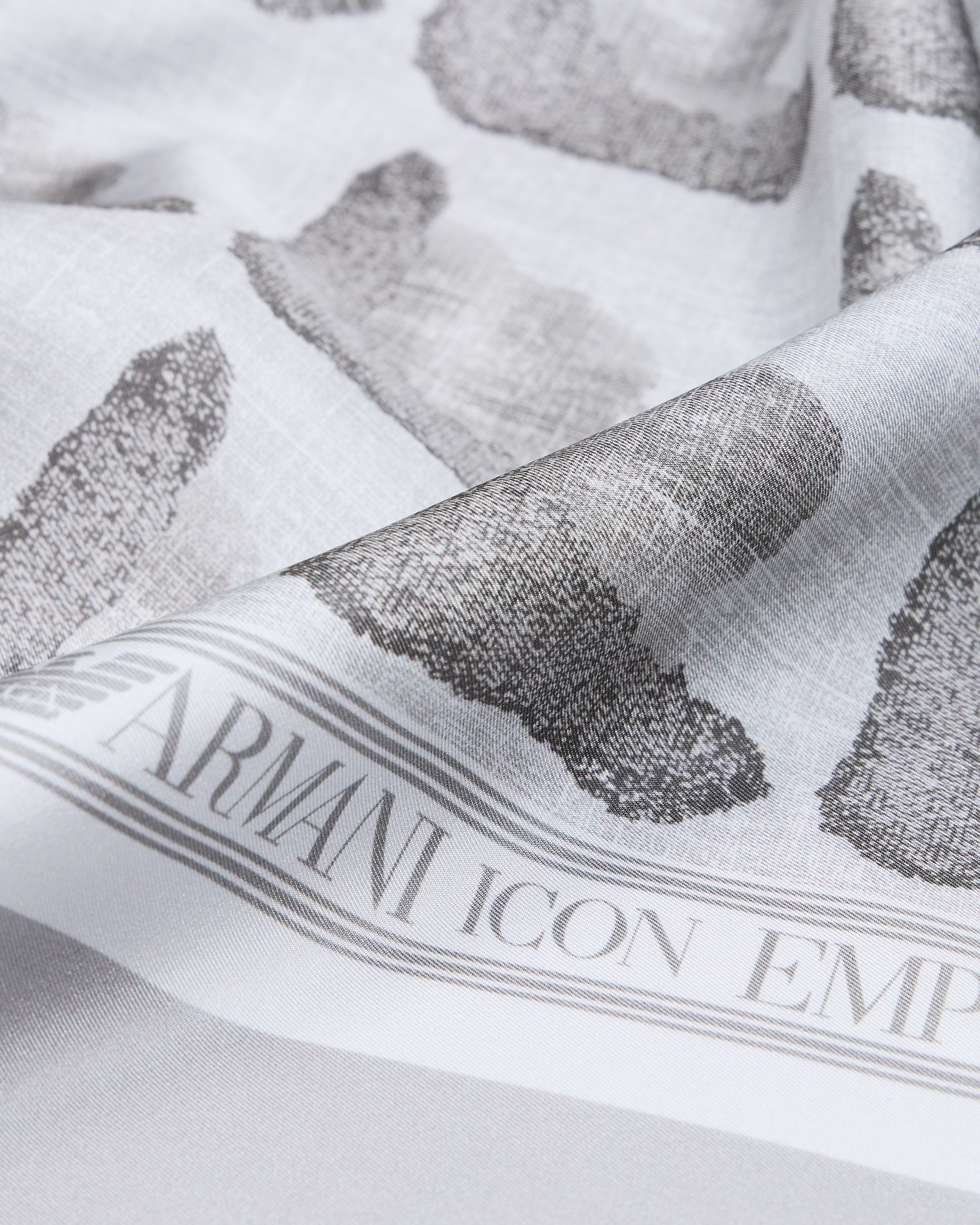 Emporio Armani Silk foulard with Icon print