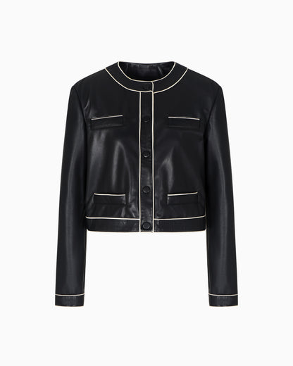 Emporio Armani Semi-aniline lambskin nappa leather jacket
