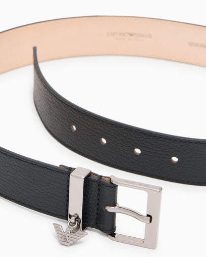 Emporio Armani Icon deer-print leather belt