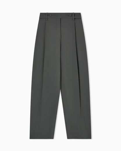 Emporio Armani Barathea wool trousers with a belt