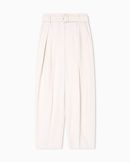 Emporio Armani Envers satin trousers with pleats and belt