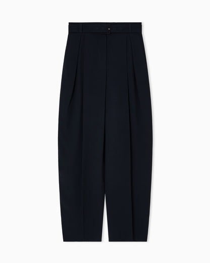 Emporio Armani Envers satin trousers with pleats and belt