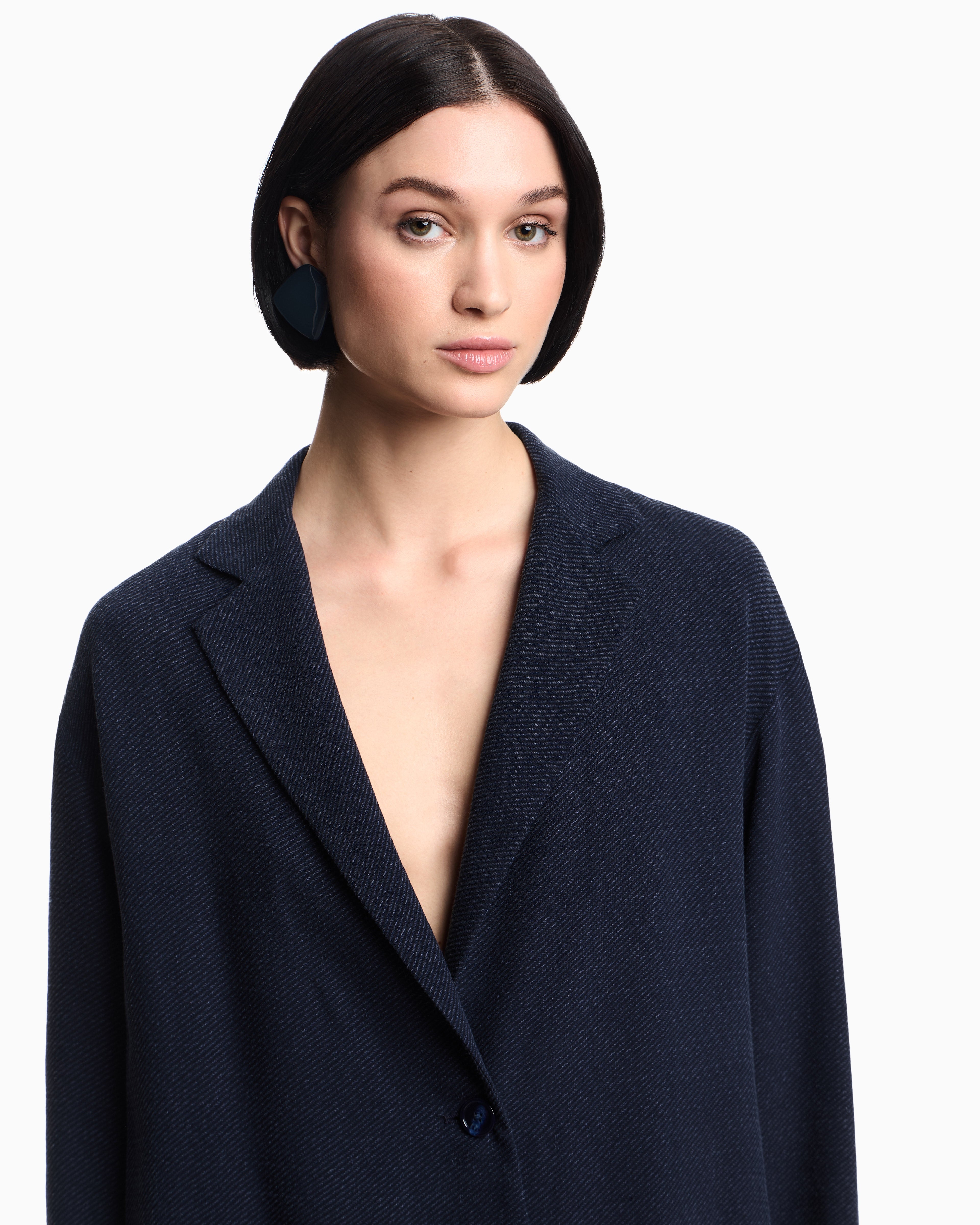 Emporio Armani ASV cupro-blend single-breasted blazer