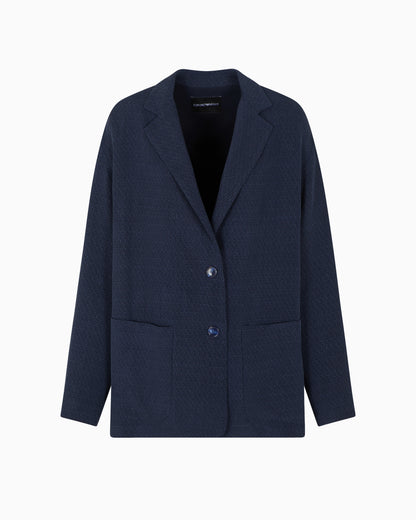 Emporio Armani ASV cupro-blend single-breasted blazer