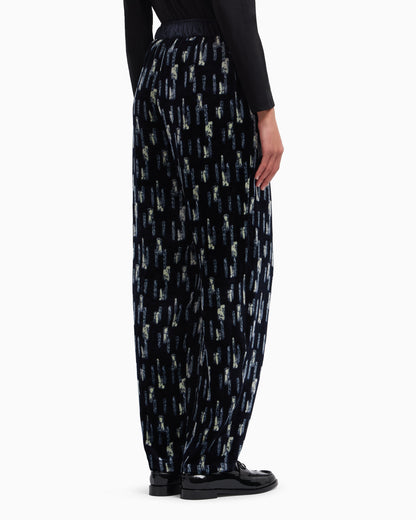 Emporio Armani Printed velvet trousers