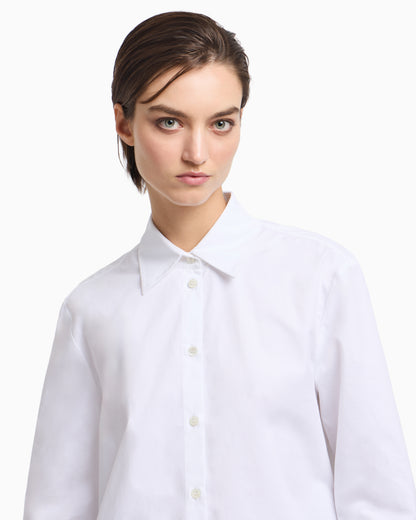 Emporio Armani Winter Urbanism capsule collection polished cotton oversized shirt