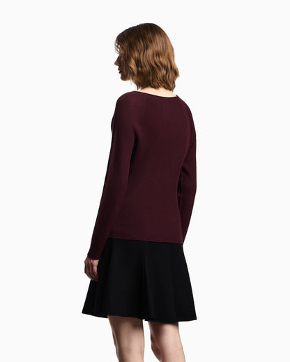 Emporio Armani Polygon capsule collection virgin wool blend V-neck jumper
