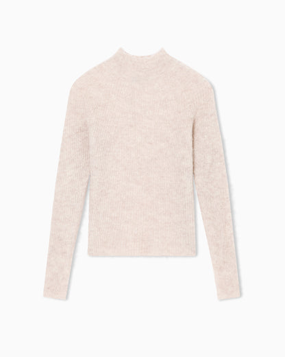 Emporio Armani Mock-neck jumper in an alpaca wool blend