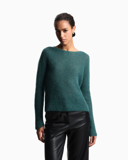 Emporio Armani Alpaca wool-blend, crew-neck jumper